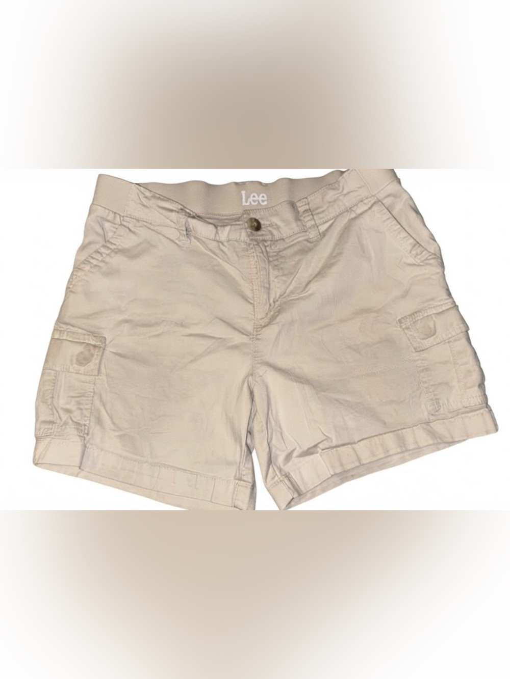 Lee Women's Light Beige Cargo Bermuda Shorts